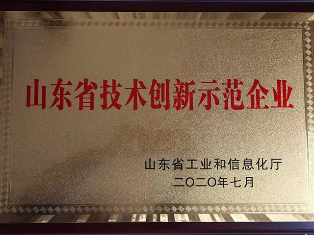 山東省技術創新示範企業（yè）（2020）
