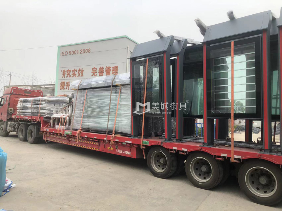 2023.3.11美城街具供應湖北武漢候車亭（tíng）發貨（huò）實拍